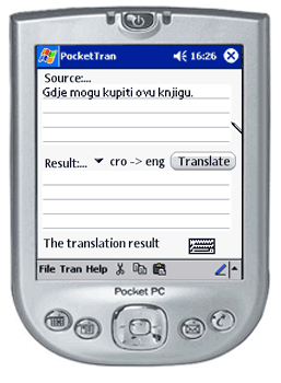 PocketTran tijekom prijevoda