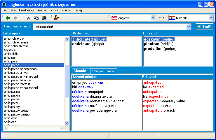 Rjenik s izgovorom - suelje 1